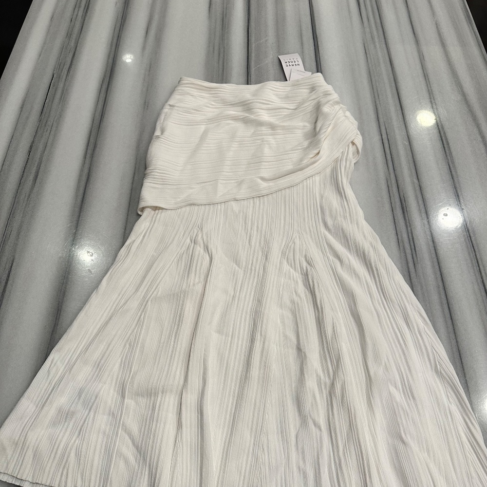HERVE LEGER Midi Skirt, Size L, NWT